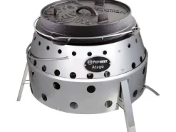 Petromax Holzkohlegrills|Atago rostfreier Stahl Silber Höhe 28 cm