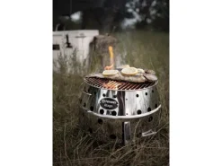 Petromax Holzkohlegrills|Atago rostfreier Stahl Silber Höhe 28 cm