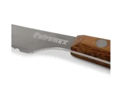Petromax Campingzubehör|Camping Besteck Edelstahl Holzgriff 5-teilig