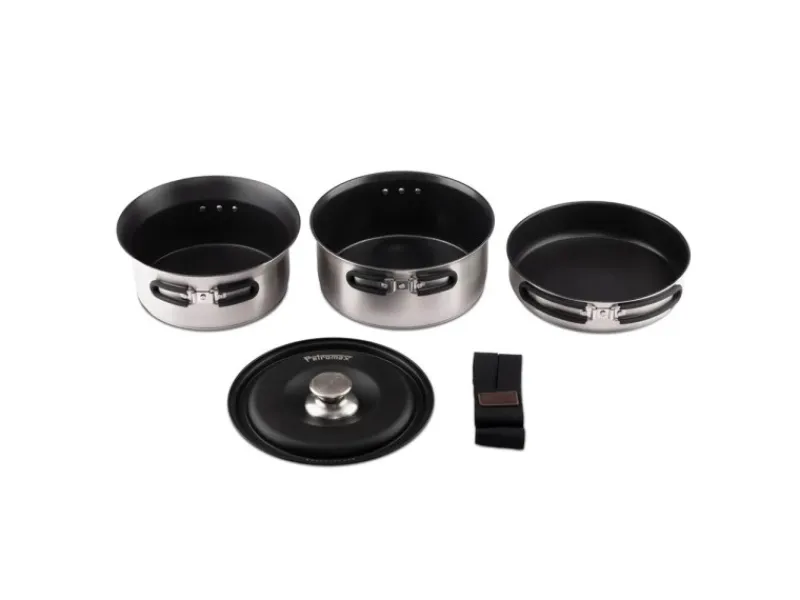 Camping-Topfset Dimego Stahl*Petromax Sale