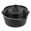 Dutch Oven Set FT9-T-Scrub Schwarz mit planem Boden 7,5 l Ø 23,9 cm*Petromax Hot