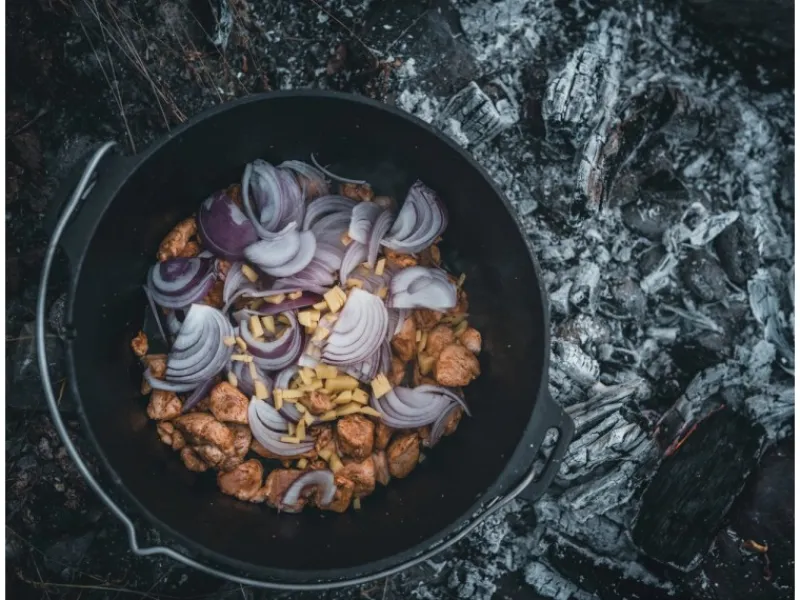 Dutch Oven Set FT9-T-Scrub Schwarz mit planem Boden 7,5 l Ø 23,9 cm*Petromax Hot