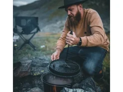 Dutch Oven Set FT9-T-Scrub Schwarz mit planem Boden 7,5 l Ø 23,9 cm*Petromax Hot