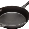 Petromax Campingzubehör|Grillzubehör|Feuerpfanne FP25-T Schwarz mit Stiel Gusseisen Ø 25 cm