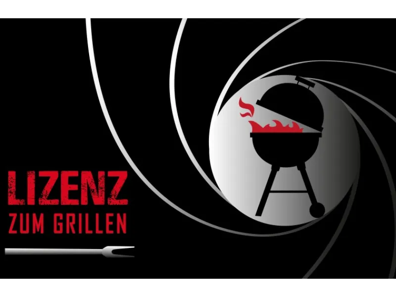 BBQ Grillmatte Lizenz zum Grillen Farbe 75 x 120 cm*Peyer Syntex Clearance