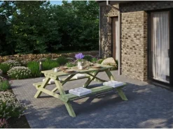 Picknicktisch Ella rechteckig 180 cm x 75 cm x 170 cm kdi Grün* Clearance