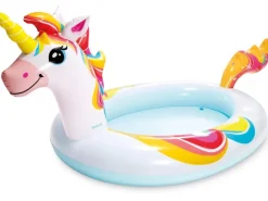 Wasserspielzeug|Planschbecken Einhorn mit Sprühfunktion 245 cm