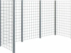 Holz Mülltonnenabtrennung Stahl 258 cm x 89 cm x 147 cm zum Einbetonieren*Plus Clearance