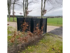 Holz Mülltonnenverkleidung Lund 245 cm x 85 cm x 124 cm*Plus