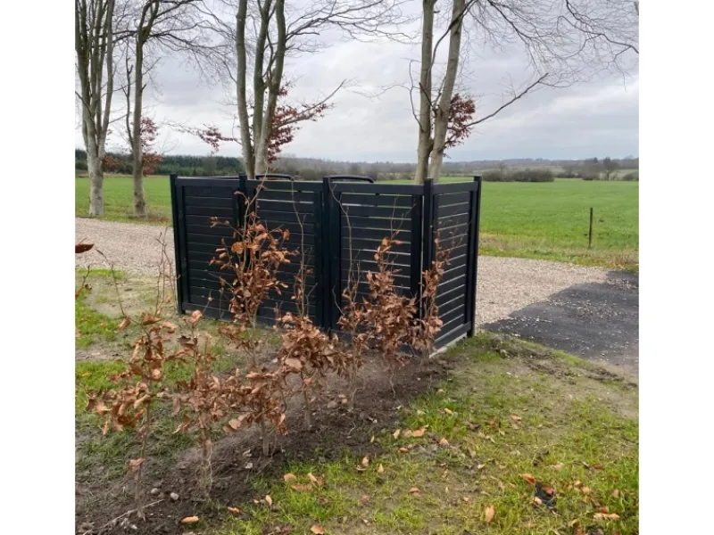 Holz Mülltonnenverkleidung Lund 245 cm x 85 cm x 124 cm*Plus