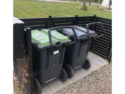 Holz Mülltonnenverkleidung Lund 245 cm x 85 cm x 124 cm*Plus