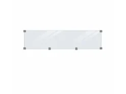 Plus Balkonsichtschutz|Holz Sichtschutzzaun Artura WPC Schiefergrau mit Glas 180 cm x 175 cm