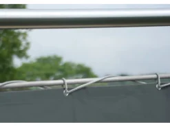 Polyester Balkonumrandung 90 x 300 cm Anthrazit*Floracord Clearance