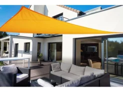 Polyester Sonnensegel mit Regenschutz Dreieck 460 cm Sonnengelb*Floracord Online