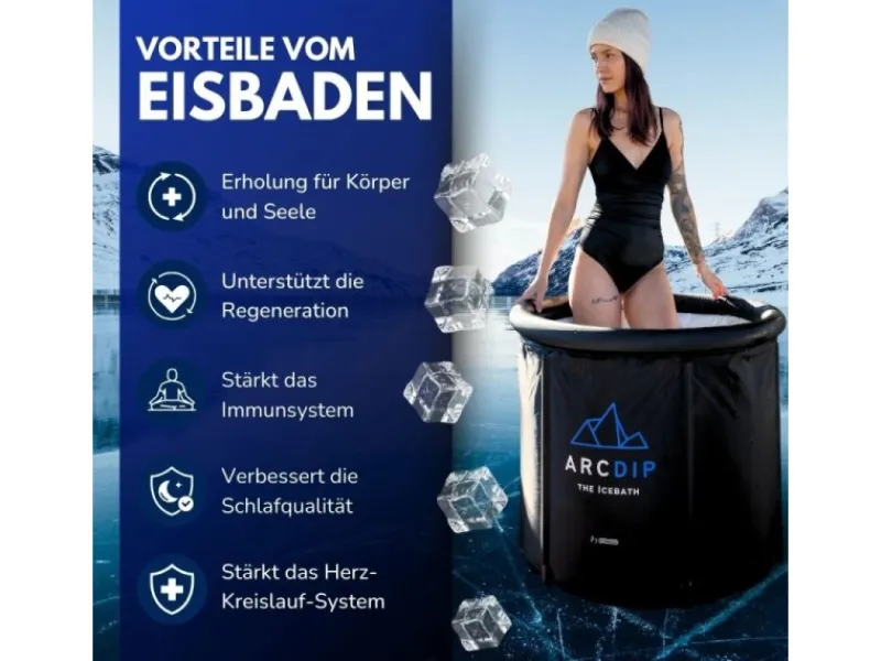 Arcdip Eisfass Eisbad Eistonne 70 x 80 cm Zum Eisbaden*Poolomio