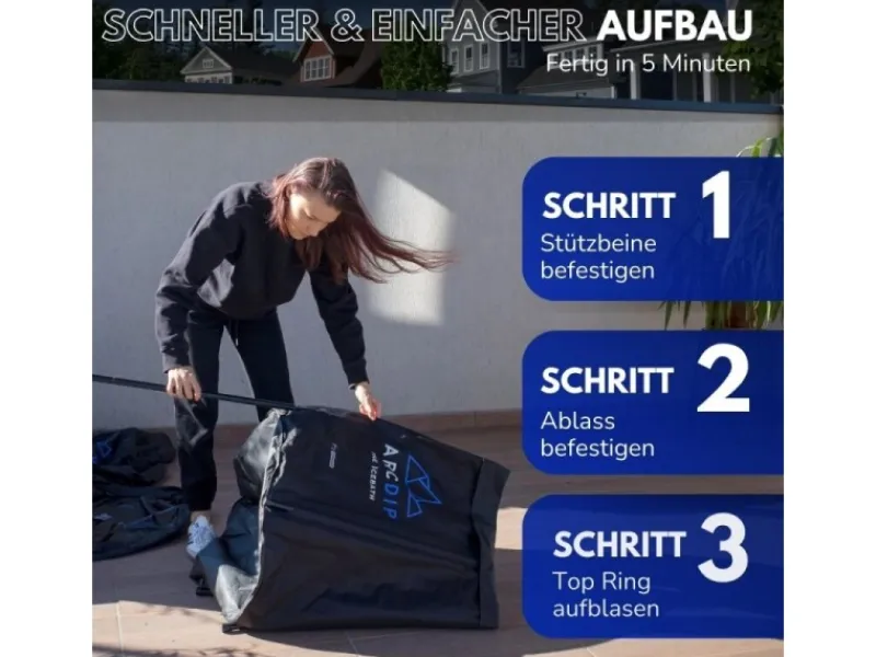 Arcdip Eisfass Eisbad Eistonne 70 x 80 cm Zum Eisbaden*Poolomio