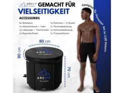 Arcdip Eisfass Eisbad Eistonne 70 x 80 cm Zum Eisbaden*Poolomio