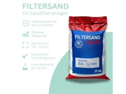 Filtersand für Sandfilteranlagen 25 kg, Körnung 0,6-1,2 mm*Poolomio