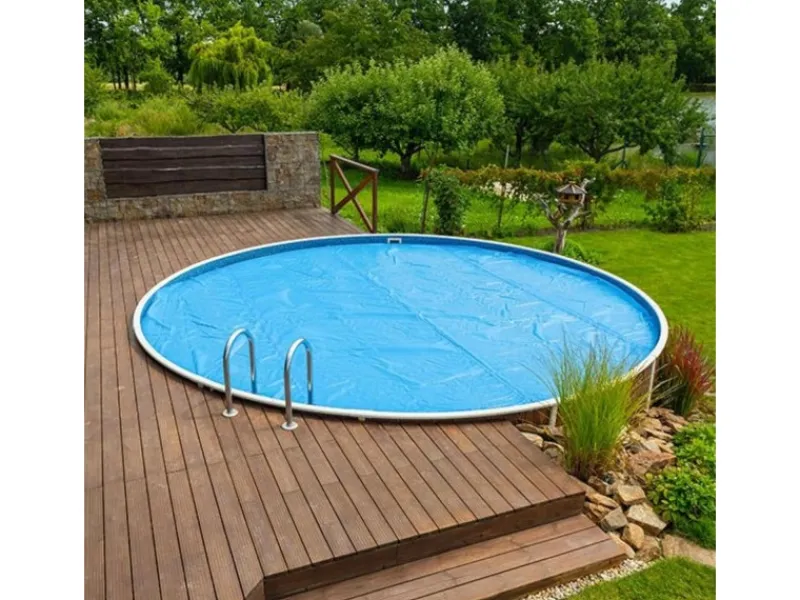 Poolomio Pool Abdeckung|Solarplane Solarfolie 400 my für Rundpool Ø 600 cm