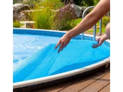 Poolomio Pool Abdeckung|Solarplane Solarfolie 400 my rechteckig 700 x 400 cm