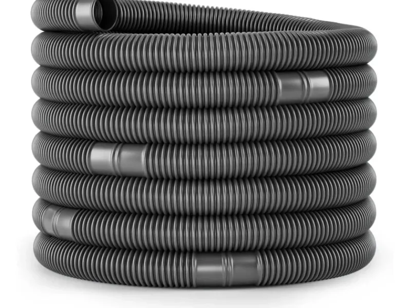 Poolomio Poolreinigung|Solarschlauch 32mm Schwarz mit Trennmuffen, 6 Meter