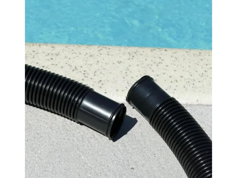 Poolomio Poolreinigung|Solarschlauch 32mm Schwarz mit Trennmuffen, 6 Meter