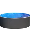 Stahlwandpool Set Rund 360 x 120 cm Graphite Aufstellpool mit Innenfolie Skimmer und Einlaufdüse*Poolomio Clearance