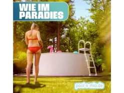 Stahlwandpool Set Rund 360 x 120 cm Weiß Aufstellpool mit Innenfolie, Skimmer und Einlaufdüse*Poolomio Discount