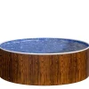 Stahlwandpool Set Rund 550 x 120 cm Holzoptik Aufstellpool mit Innenfolie, Skimmer und Einlaufdüse*Poolomio Best
