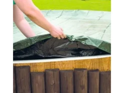 Poolomio Pool Abdeckung|Winterplane Pool Winterabdeckung 110 my Oval 700 x 350 cm