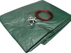 Poolomio Pool Abdeckung|Winterplane Pool Winterabdeckung 110 my Oval 700 x 350 cm