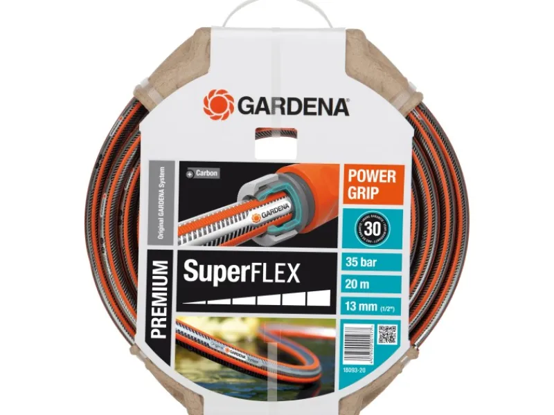 Gardena Gartenschläuche|Premium SuperFlex Schlauch 13 mm (1/2") 20 m ohne Systemteile