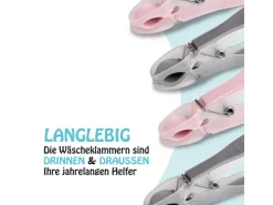 Wäscheklammern Anthrazit Rosa 40er Pack*ProHome Discount