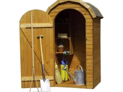 Geräteschrank Roma klein Kiefernholz (BxTxH) 110 x 83 x 180 cm*Promadino Discount