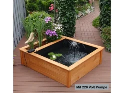 Hochteich mit Pflanzzone inkl. Pumpe (LxBxH) 146 x 127 x 40 cm*Promadino Hot