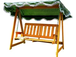Promadino Hollywoodschaukeln|Hollywoodschaukel mit grünem Dach