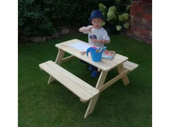 Promadino Gartenbänke|Limobank Kiefer Natur für Kinder (BxTxH) 90 cm x 90 cm x 50 cm