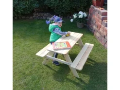 Promadino Gartenbänke|Limobank Kiefer Natur für Kinder (BxTxH) 90 cm x 90 cm x 50 cm