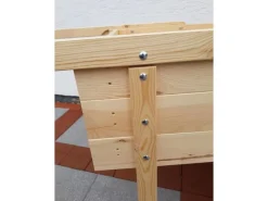 Promadino Gartendekoration|Marktwagen Kiefernholz mit Baldachin Weiß/ (LxBxH) 173x82x184 cm