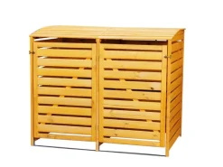 Promadino Mülltonnenboxen|Mülltonnenbox Vario III Kiefernholz 122 cm x 148 cm x 92 Honigfarben