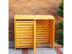 Promadino Mülltonnenboxen|Mülltonnenbox Vario III Kiefernholz 122 cm x 148 cm x 92 Honigfarben