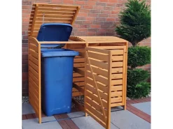 Promadino Mülltonnenboxen|Mülltonnenbox Vario III Kiefernholz 122 cm x 148 cm x 92 Honigfarben