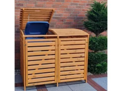 Promadino Mülltonnenboxen|Mülltonnenbox Vario III Kiefernholz 122 cm x 148 cm x 92 Honigfarben