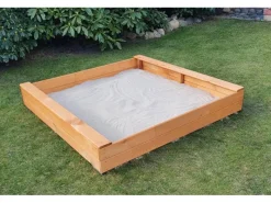 Promadino Gartenspielgeräte|Sandkasten "Multi" Basis Kiefernholz (BxTxH) 140 cm x 140 cm x 22 cm