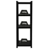PROREGAL Sportgeräte|Balkonmöbel|All Black Series Schwerlastregal Ragnar für Gesamtlast 500  kg HxBxT 150 x 45 x 45 cm Matt Schwarz Kellerregal Steckregal Garagenregal