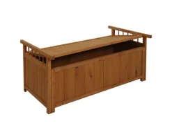 PROREGAL Auflagenboxen|Aufbewahrungstruhe HxBxT 53x108x60cm Tanne Holz Natur Gartentruhe Auflagenbox Truhe