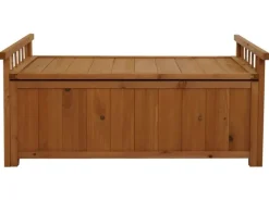 PROREGAL Auflagenboxen|Aufbewahrungstruhe HxBxT 53x108x60cm Tanne Holz Natur Gartentruhe Auflagenbox Truhe