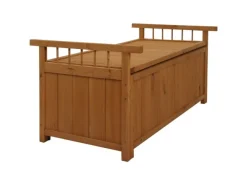 PROREGAL Auflagenboxen|Aufbewahrungstruhe HxBxT 53x108x60cm Tanne Holz Natur Gartentruhe Auflagenbox Truhe