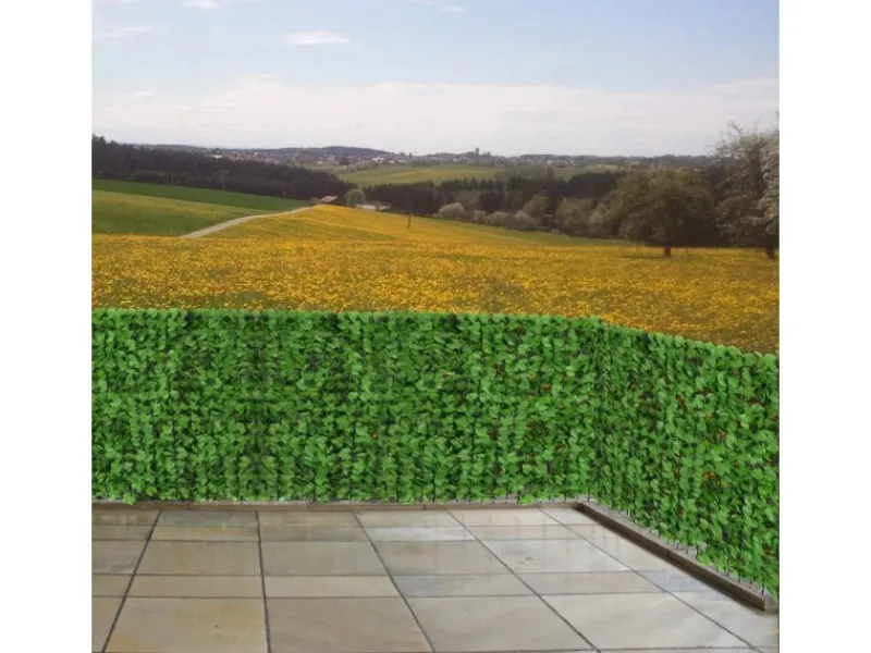 PROREGAL Balkonsichtschutz|Balkonsichtschutz 150x500x1cm Zaun Blatt Hell