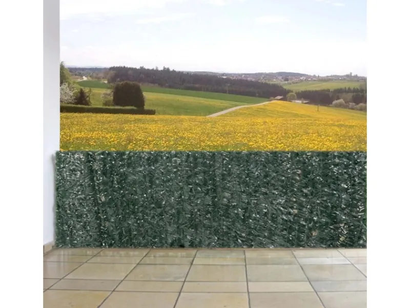 PROREGAL Balkonsichtschutz|Balkonsichtschutz 100x300x1cm Zaun Tanne Dunkel